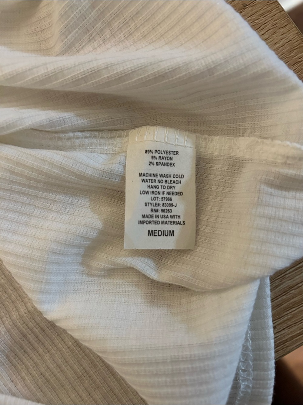 Olivia Rae White Ribbed Turtleneck Long Sleeve Top - Picture 6 of 6